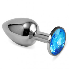 Lovetoy | Анальна пробка - Small Silver Plug Blue. Цена: 1 019 грн