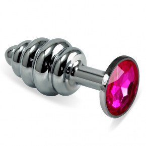 Lovetoy | Анальна пробка - Silver Spiral Plug Fuchsia. Ціна: 713 грн