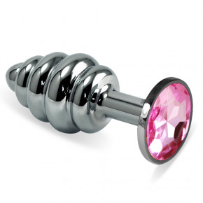 Lovetoy | Анальна пробка - Silver Spiral Plug Pink. Цена: 1 019 грн