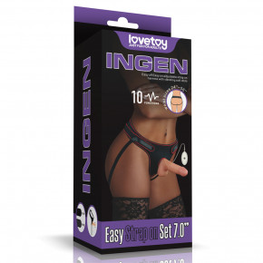 Lovetoy | Страпон - Easy Strapon Set 7.0'' with vibration. Цена: 2 457 грн