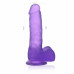 Lovetoy | Фаллоимитатор с мошонкой LoveToy Jelly Studs Crystal Dildo Purple, Medium. Цена 782 грн. Фото: 2
