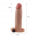 Lovetoy | Подовжуюча насадка на пеніс - Pleasure X Tender Vibrating Penis Sleeve Flesh Add 3 