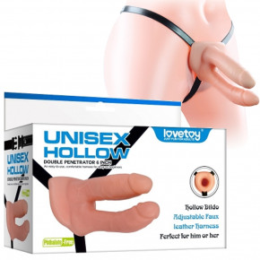 Lovetoy | Страпон порожнистий для подвійного проникнення - Unisex Hollow Double Penetrator. Ціна: 1283 грн