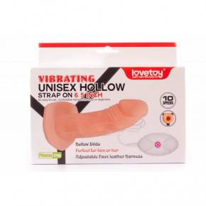 Lovetoy | Страпон - Vibrating Unisex Hollow Strap On. Цена: 1 659 грн