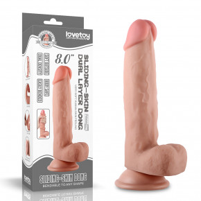 Lovetoy | Фаллоимитатор Sliding-Skin Dual Layer Dong 8". Цена: 1 809 грн