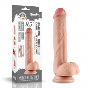 Lovetoy | Фаллоимитатор - Sliding-Skin Dual Layer Dong 9.5 
