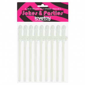 Lovetoy | Трубочки - Glow in the Dark Willy Straws, 9 шт.. Цена: 208 грн