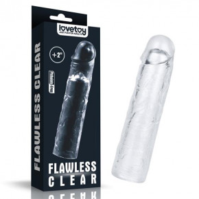 Lovetoy | Насадка Flawless Clear Penis Sleeve Add 2" Clear. Ціна: 442 грн