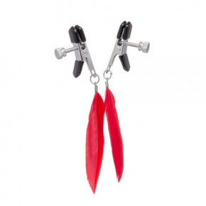 Lucky Bay | Зажимы на соски Nipple play плоские перышки Red. Цена: 350 грн