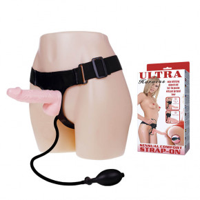 Baile | Страпон - Strap On with Pump Pink - 180x34 мм. Ціна: 1084 грн