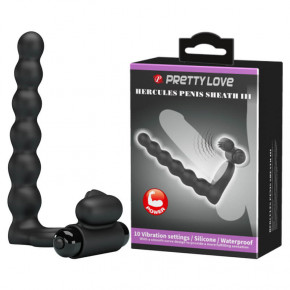 Pretty Love | Насадка на член-Pretty Love Hercules Vibro Penis Sheath III Black. Цена: 1 476 грн