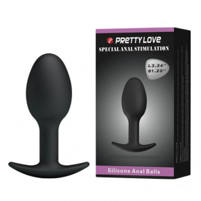 Pretty Love | Анальна пробка - Pretty Love Silicone Anal Plug Black. Ціна: 447 грн