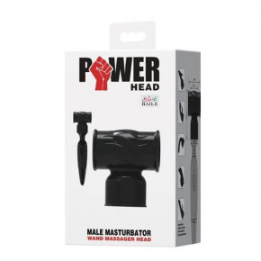 Baile | Насадка на вибромассажер-Male Masturbator Wand Massager Head Black. Цена: 276 грн
