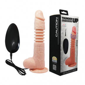 Baile | Реалістичний вібратор Thunder Up Suction Base Vibrating Dildo Flesh. Ціна: 1924 грн