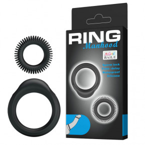 Baile | Ерекційні кільця - Ring Manhood Black, 2 шт.. Ціна: 263 грн