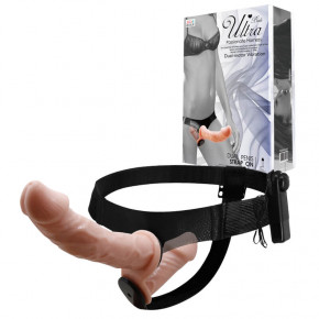 Baile | Страпон - Ultra Passionate Harness Dual Vibration Flesh. Ціна: 1241 грн