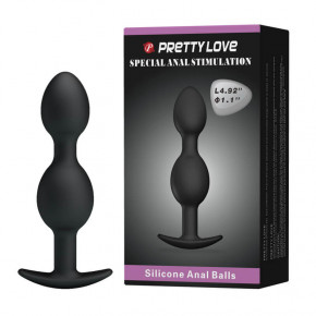 Pretty Love | Анальна пробка - Pretty Love silicone Anal balls Black. Ціна: 878 грн