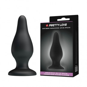 Pretty Love | Анальна пробка - Pretty Love Sturdy Silicone Anal Plug Black. Ціна: 1076 грн