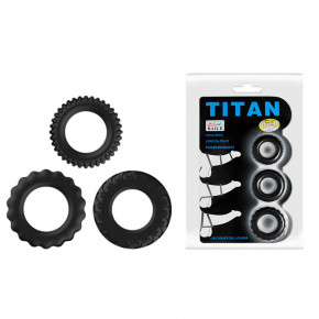 Baile | Ерекційні кільця - Titan Cock Ring Set Blue. Ціна: 360 грн
