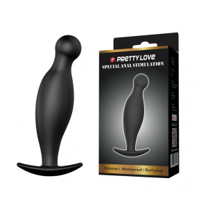 Pretty Love | Анальная пробка-Pretty Love Silicone Butt Plug Black. Цена: 314 грн