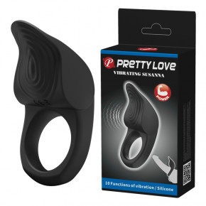 Pretty Love | Ерекційне кільце - Pretty Love Vibrating Susanna Cock Ring Black. Цена: 1 354 грн