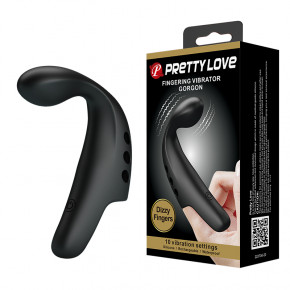 Pretty Love | Вібронасадка на палець - Pretty Love Fingering Vibrator Gordon Black. Цена: 1 035 грн