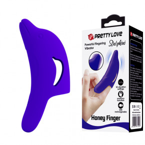 Pretty Love | Вібронасадка на палець - Pretty Love Delphini Fingering Vibrator Blue. Цена: 1 089 грн