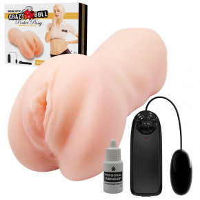 Crazy Bull | Мастурбатор - Crazy Bull Pocket Pussy Vagina Lea Masturbator Flesh Vibrating. Цена: 908 грн