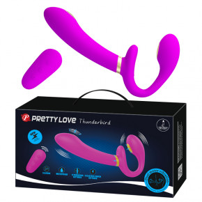 Pretty Love | Страпон - Pretty Love Thunderbird harness-free Stimulator Purple. Цена: 3 194 грн