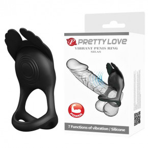 Pretty Love | Ерекційне кільце - Pretty Love Silas Vibrant Penis Ring Black. Цена: 998 грн