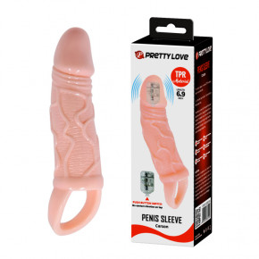 Pretty Love | Насадка на член - Pretty Love Carson Penis Sleeve Vibration Flesh. Цена: 437 грн