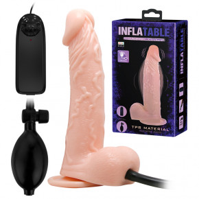 Baile | Вібратор - Inflatable Vibrator With Pump Flesh, 19 см. Ціна: 780 грн