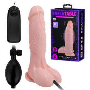Baile | Вібратор - Inflatable Vibrator With Pump Flesh, 18,8 см. Ціна: 1348 грн