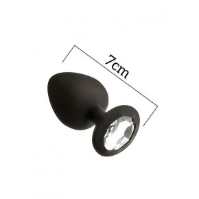MAI Cosmetics | Анальная пробка с кристаллом MAI Attraction Toys №47 Black, длина 7см, диаметр 2,5см. Цена: 499 грн