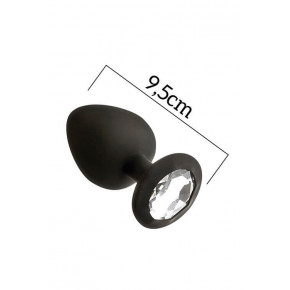 MAI Cosmetics | Анальная пробка с кристаллом MAI Attraction Toys №49 Black, длина 11см, диаметр 4,5см. Цена: 659 грн