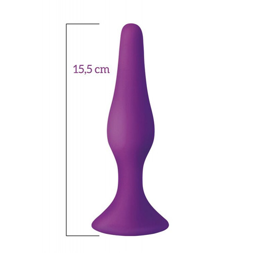 MAI Cosmetics | Анальна пробка MAI Attraction Toys №35 Purple, довжина 15,5см, діаметр 3,8см. Ціна 669 грн. Фото: 1