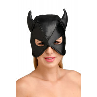 Master Series | Маска Master Series Dungeon Demon Bondage Mask with Horns - Black. Ціна 1767 грн