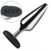 Master Series | Анальная пробка Master Series Butt Slut Metal & Silicone Butt Plug - Silver. Ціна 2489 грн