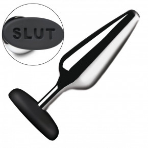 Master Series | Анальная пробка Master Series Butt Slut Metal & Silicone Butt Plug - Silver. Ціна: 2489 грн