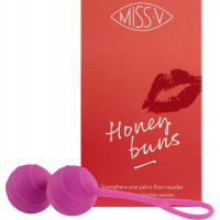 Miss V | Вагинальные шарики рельефные Honeybuns Pretty Violet Miss V, фиолетовые. Цена 775 грн