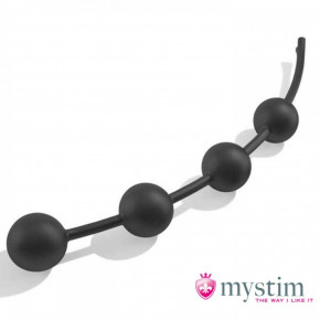 Mystim | Анальные бусы с электростимуляцией Mystim Booty Garland, черные, 40 х 4 см , L. Ціна: 3950 грн