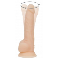ADDICTION | Реалистический вибратор Naked Addiction Rotating & Vibrating Dildo with Remote 8" Beige. Цена 4 239 грн