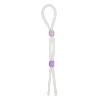 NMC | Кольцо эрекционное 7" Silicon Cock Ring with 2 beads, LAVENDER. Цена 560 грн