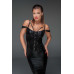 Noir Handmade | Корсет виниловый с гипюровой отделкой Noir Handmade F159 черный, L. Ціна 3055 грн. Фото: 2
