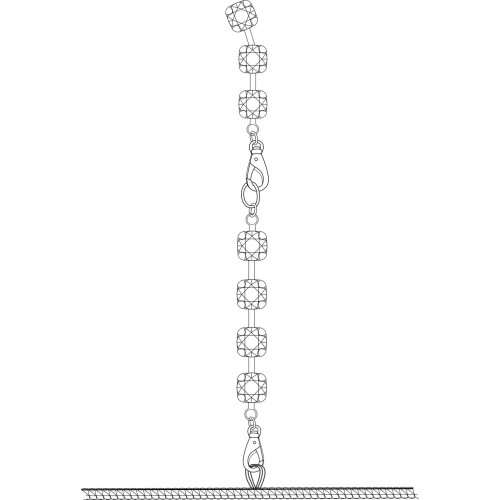 Noir Handmade | Комбинезон Noir Handmade F306 Mirage catsuit with jewelry rhinestone chain adorning the back - XXL. Цена 3 379 грн. Фото: 6