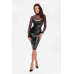 Noir Handmade | Платье Noir Handmade F310 Sublime wetlook and flocked mesh midi dress - M. Цена 2 989 грн. Фото: 2