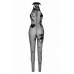 Noir Handmade | Бодистокинг Noir Handmade F315 Ego flocked mesh halter catsuit - S. Цена 2 379 грн. Фото: 5