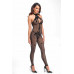 Noir Handmade | Бодистокинг Noir Handmade F315 Ego flocked mesh halter catsuit - M. Цена 3 249 грн. Фото: 1