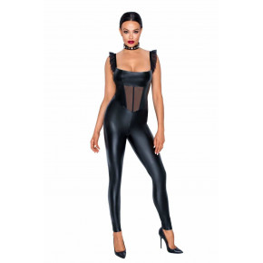 Noir Handmade | Комбинезон из винила со вставкой из сеточки Noir Handmade F256 черный, M. Цена: 3 700 грн