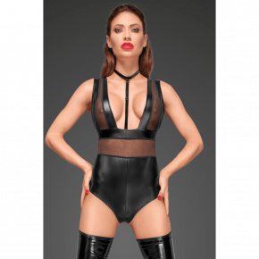 Noir Handmade | Боди сексуальный из винила с ошейником F183 Noir Handmade S. Цена: 2 659 грн